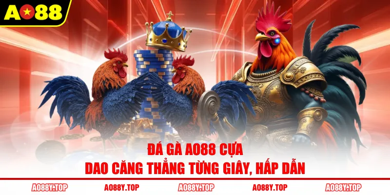 Đá gà AO88 cựa dao căng thẳng từng giây, hấp dẫn